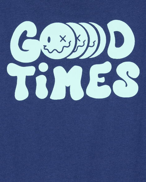 Product image 4 of Kid Smiley Face Short-Sleeve Graphic Tee - Navy
