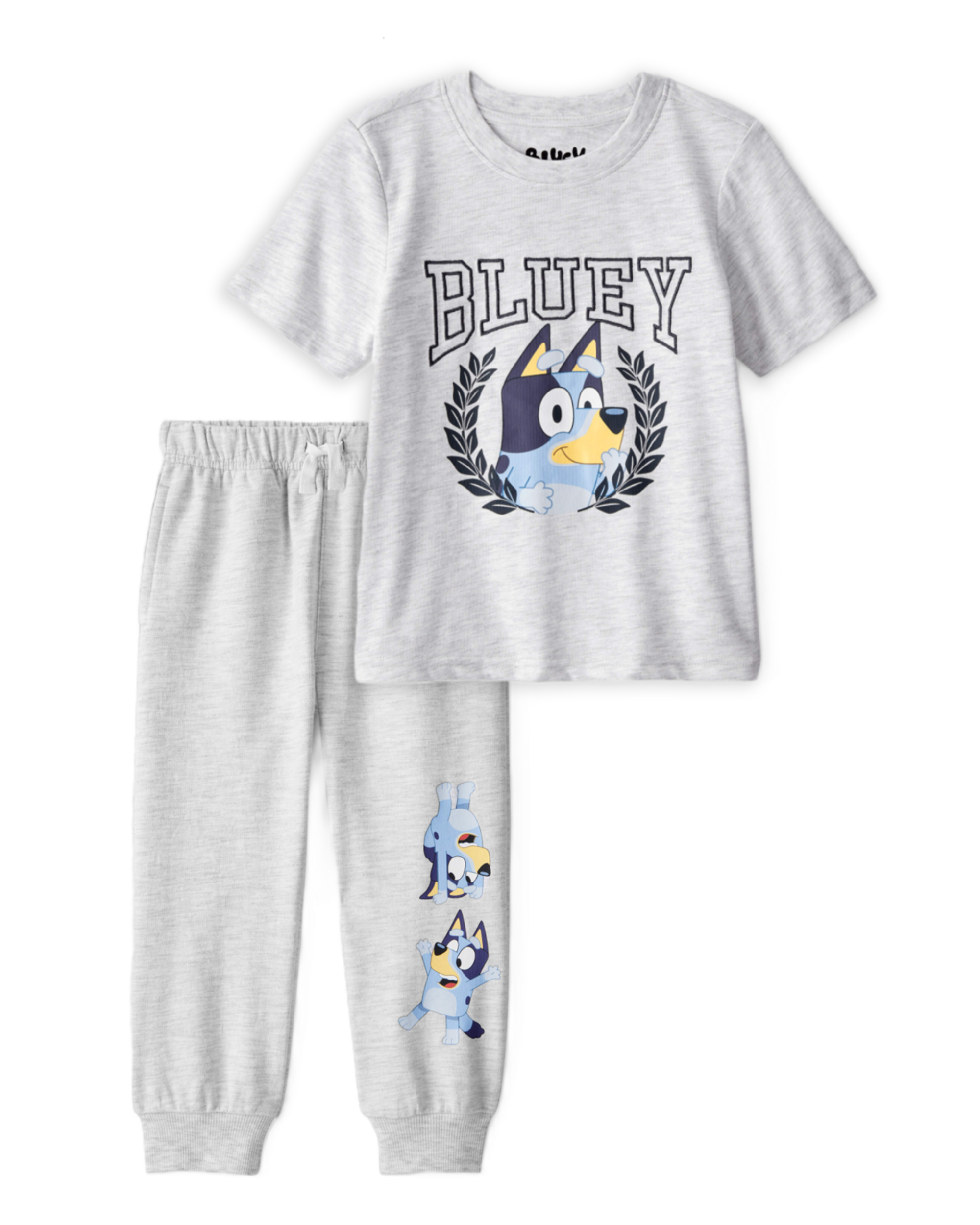 Baby Boy 2-Piece Bluey Tee & French Terry Joggers Set - Grey