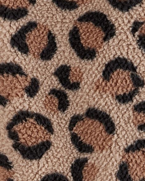  Product image 2 of Kid Leopard Sherpa Hooded Zip Jacket