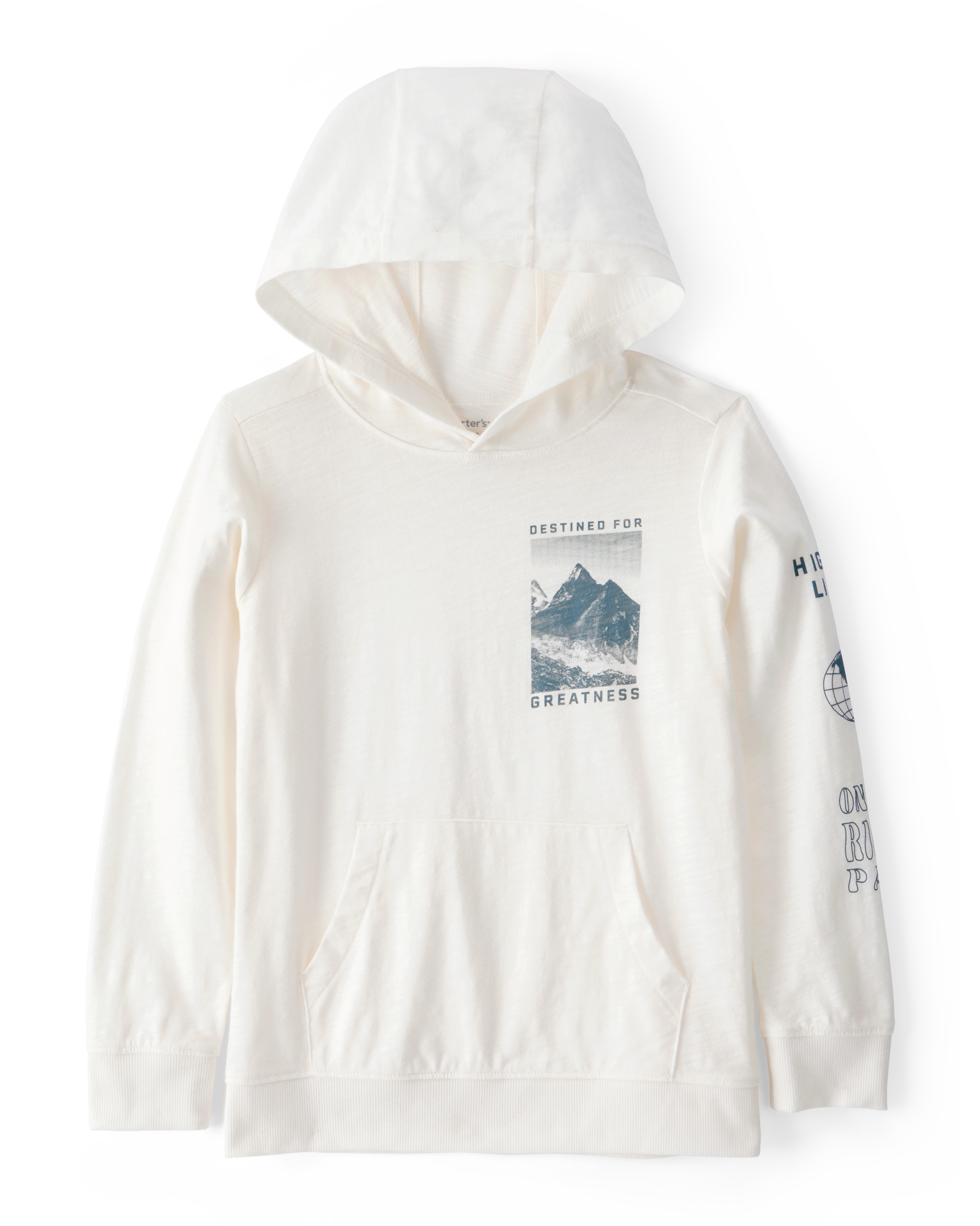 Kid Mountain Knit Hoodie - White