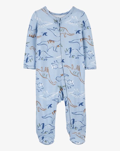  Product image 1 of Baby Dinosaur Zip-Up PurelySoft Sleep & Play Pajamas