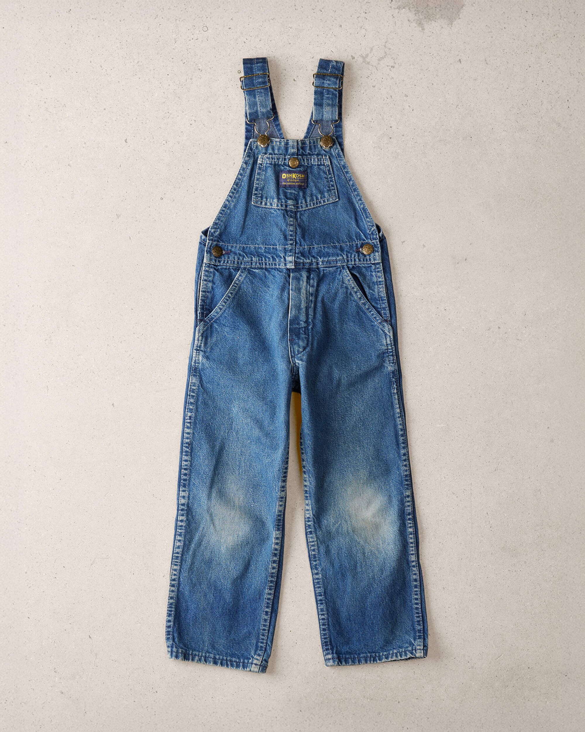 Kid Size 5 Vintage Dark Wash Denim Overalls from the OshKosh Archive Release, circa 1990s