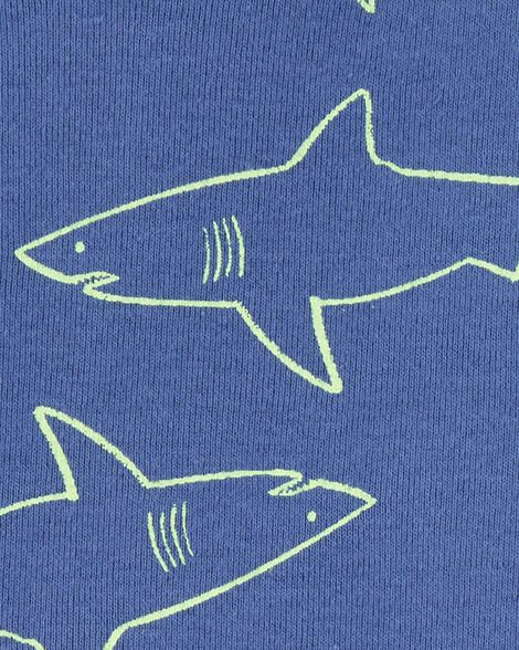 Product image 3 of Toddler 4-Piece Shark Surfboard 100% Snug Fit Cotton Pajamas - Blue