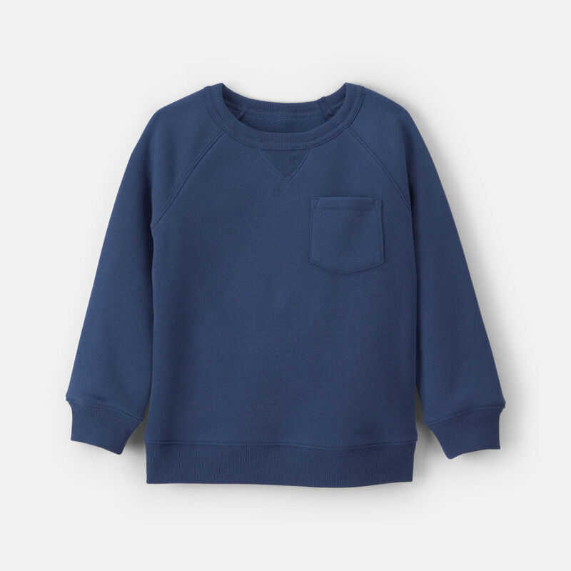 Toddler Boy Fleece Pullover Sweatshirt - Navy Blue