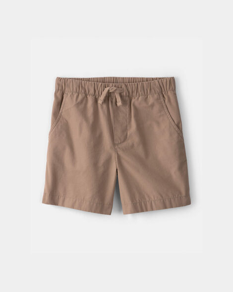 boys canvas shorts - dark khaki