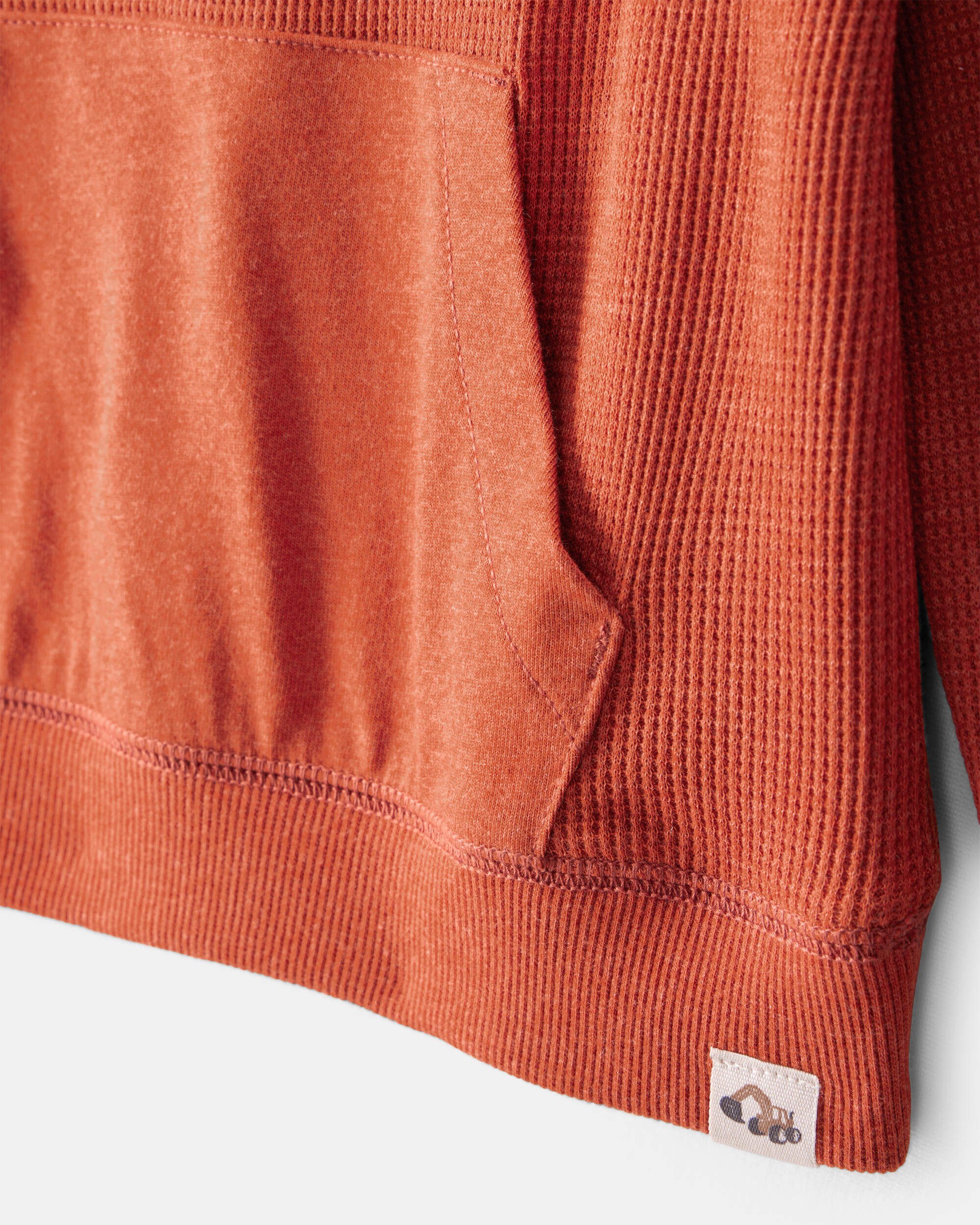 Toddler Boy Waffle Knit Long-Sleeve Tee & Pant Set - Orange