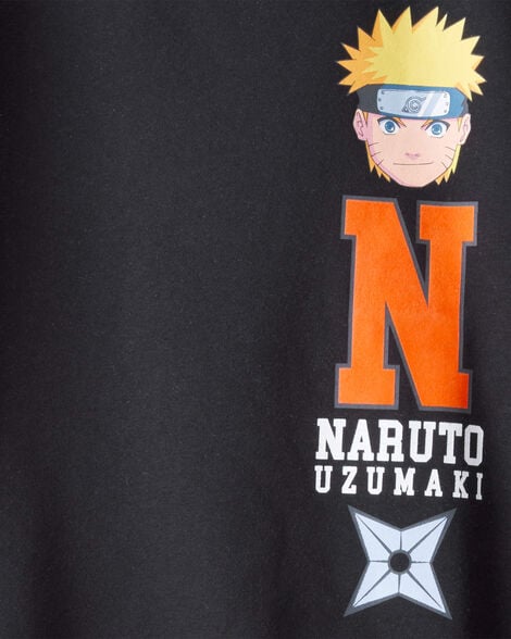 Boys Naruto Anime Pullover Sweatshirt - Black