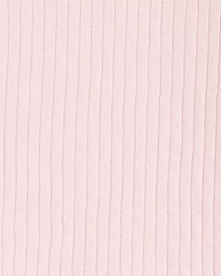 Product image 2 of Kid Solid Ribbed Cotton Blend 2-Piece Pajamas - Pink