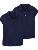 Navy - Kid 2-Pack Uniform Polos in Active Mesh
, Selected