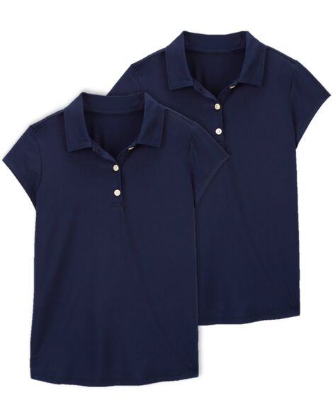 Product image 1 of Kid 2-Pack Uniform Polos in Active Mesh