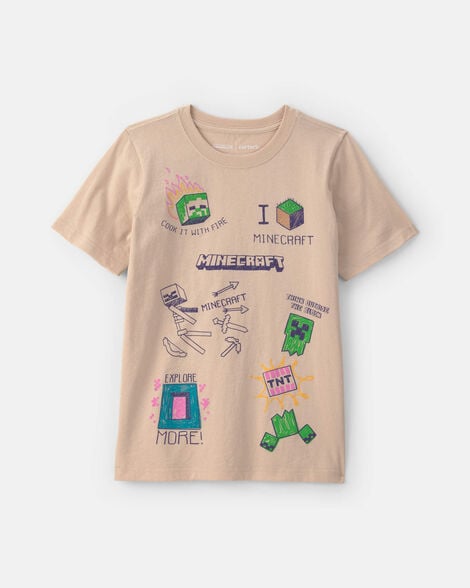 boys minecraft® graphic tee - tan