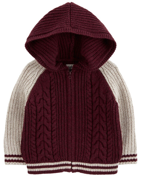 Product image 1 of Baby Hooded Cable-Knit Jacket