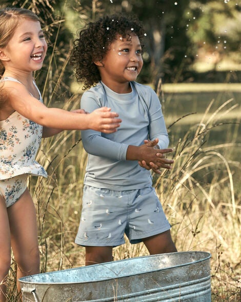 Product image 1 of Toddler Recycled Seagull-Print Swim Trunks
