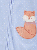 Blue - Toddler 1-Piece Fox 100% Snug Fit Cotton Footless Pajamas, Selected