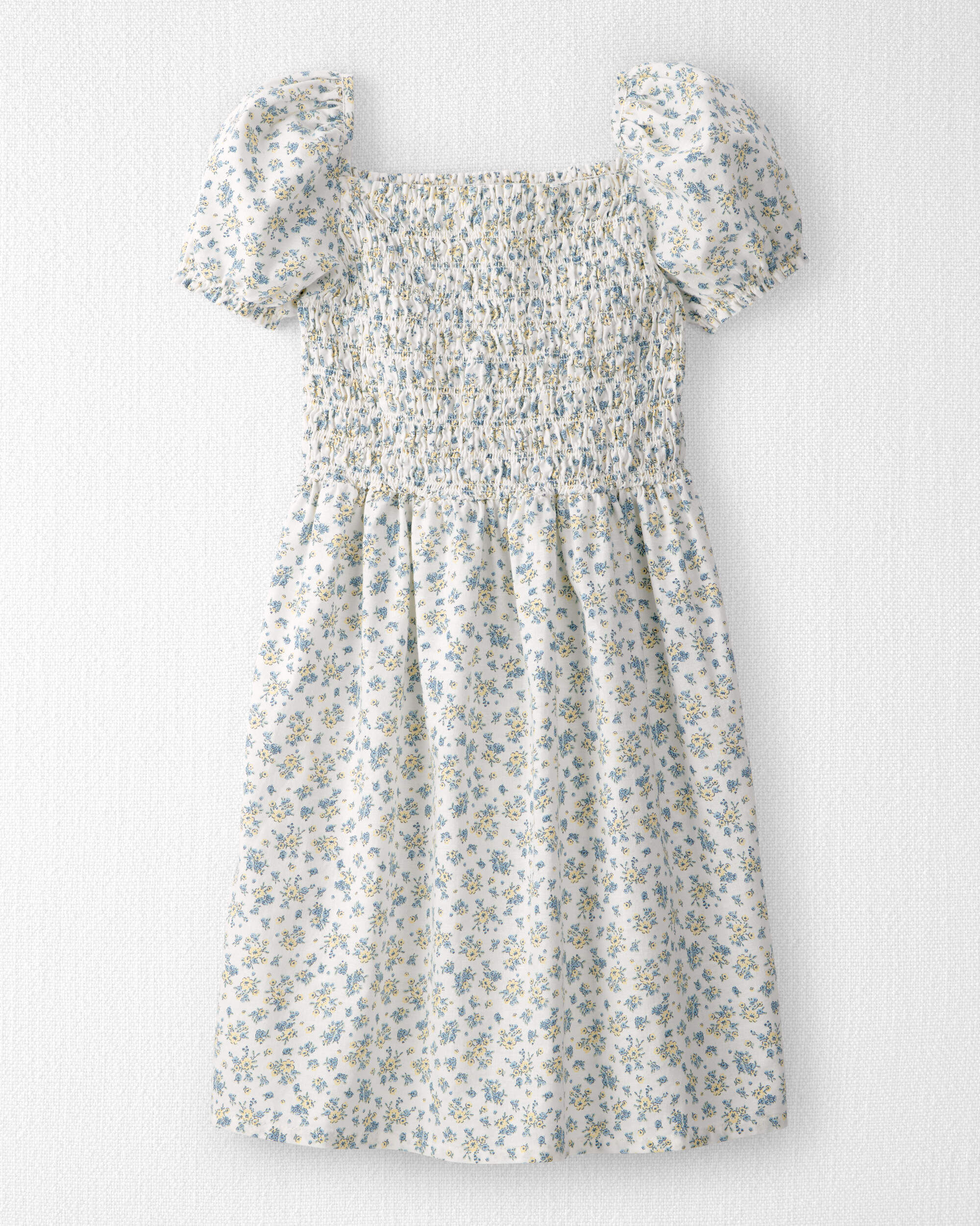 Little Planet Girls Smocked Dress Made with Organic Cotton in Spring Bloom Print 6 Spring Bloom 44$