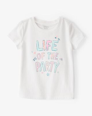 Product image 1 of Toddler Life Of The Party Short-Sleeve Graphic Tee - White