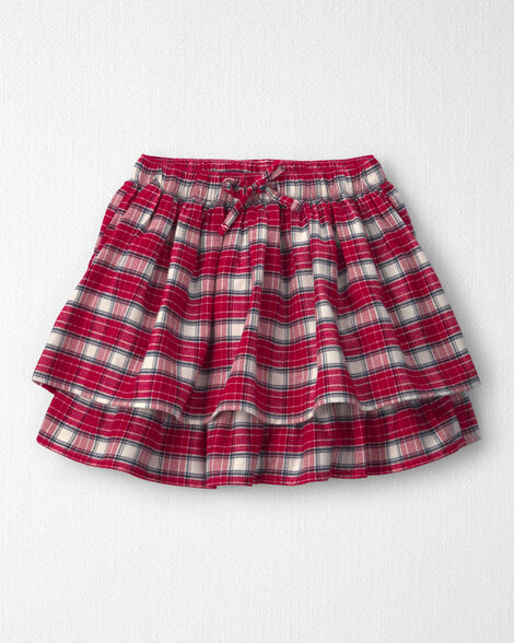 Girls Organic Cotton Flannel Skirt
