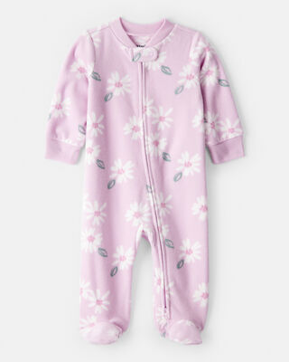 Baby Girl Strawberry Print 100% Cotton Sleep & Play - Pink