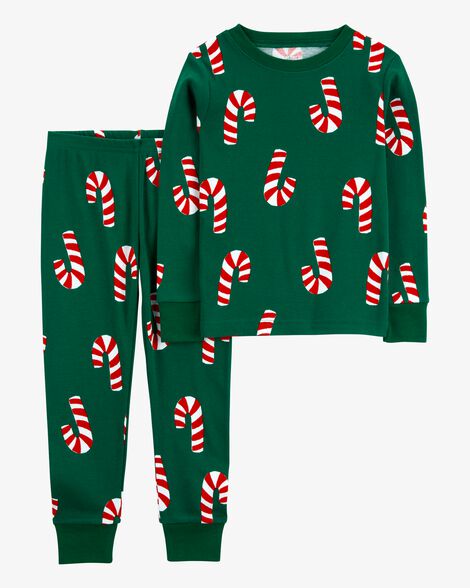  Product image 1 of Toddler 2-Piece Christmas Candy Cane 100% Snug Fit Cotton Pajamas