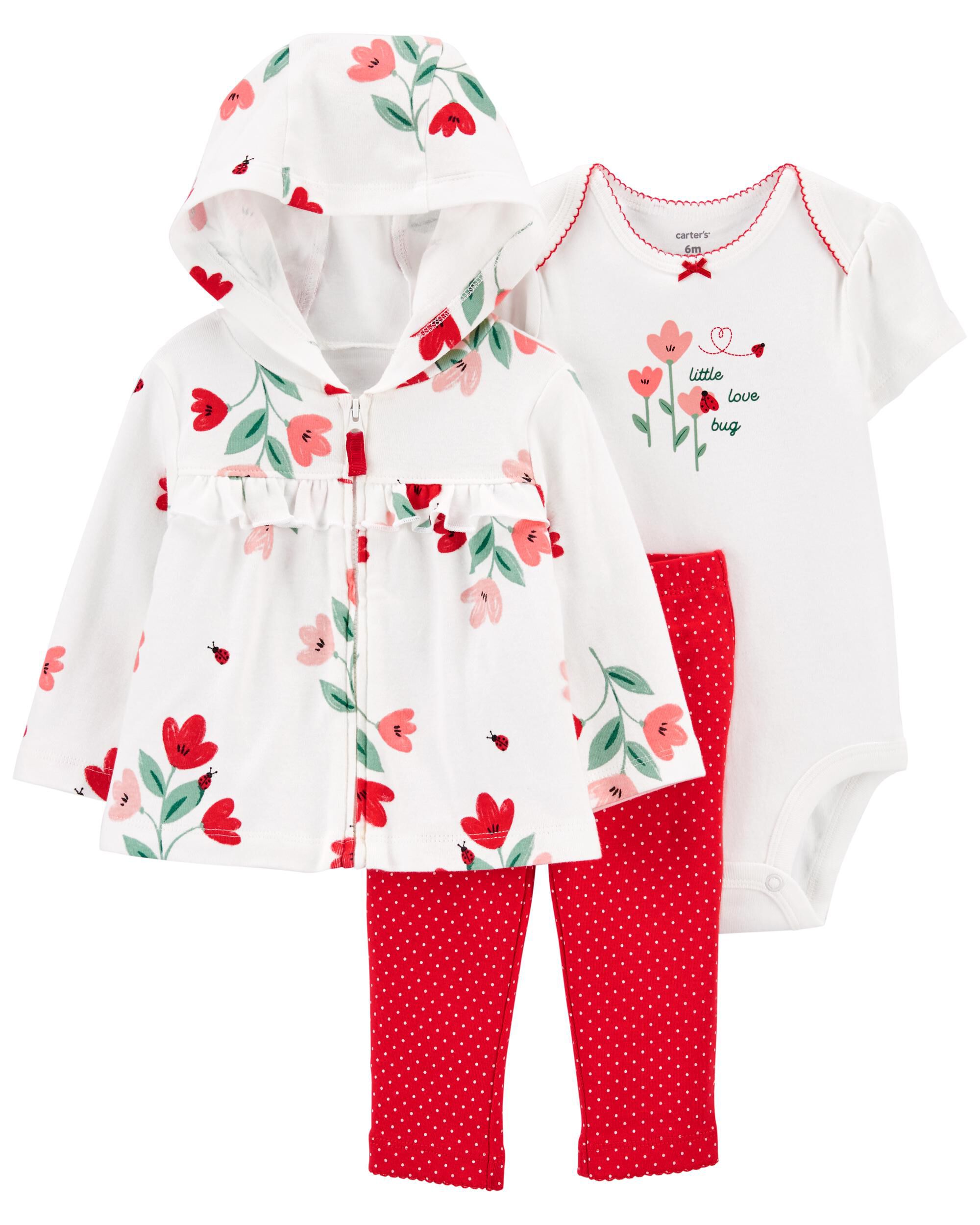 3-Piece Floral Little Jacket Set