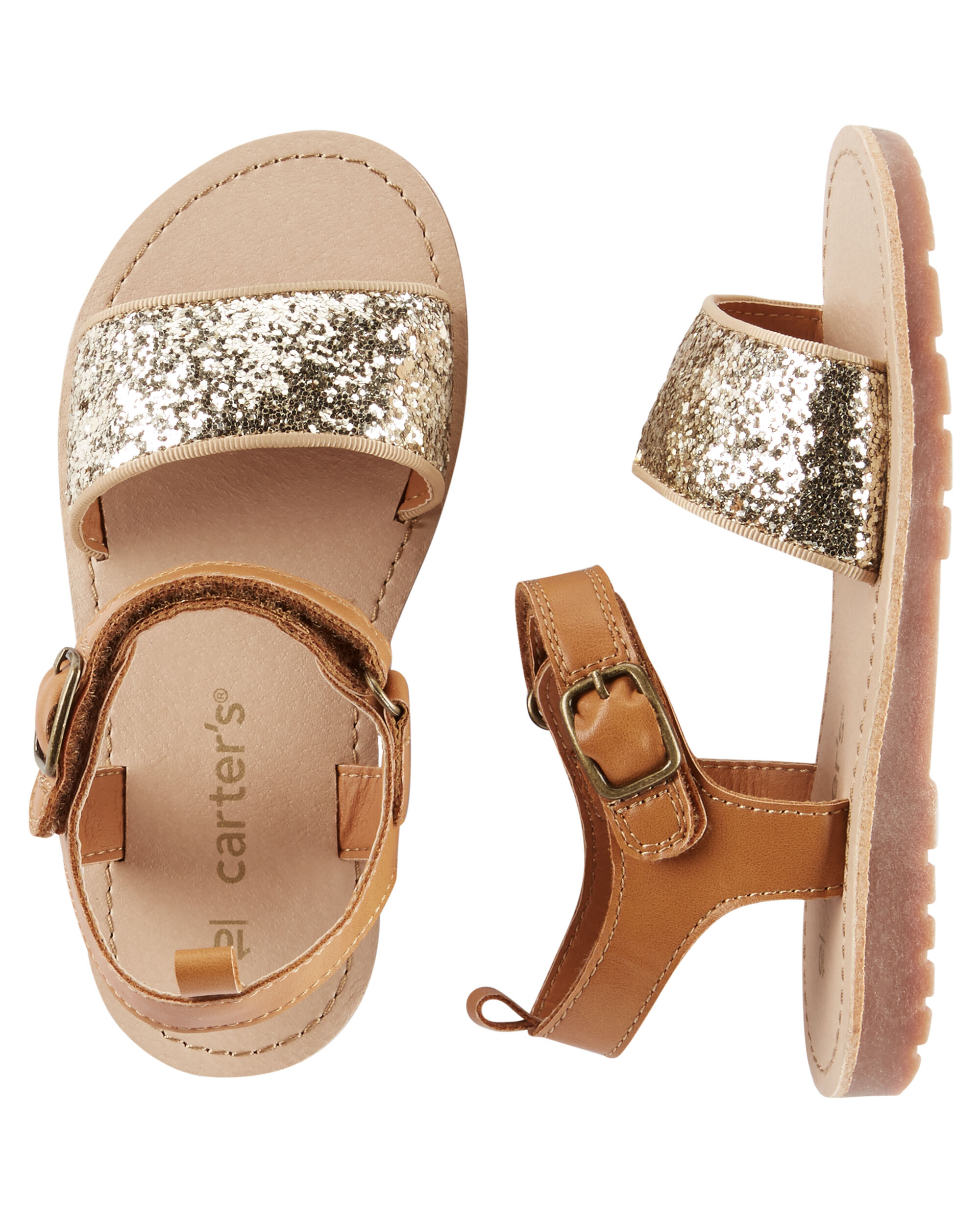 carter's gold glitter shoes