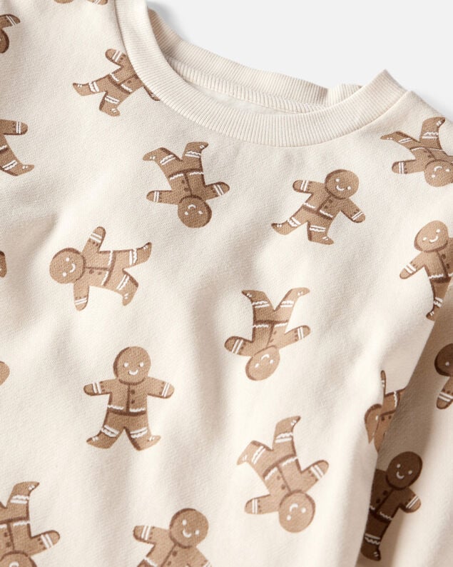Product image 2 of Kid Gingerbread Man Holiday Pullover Made with Organic Cotton