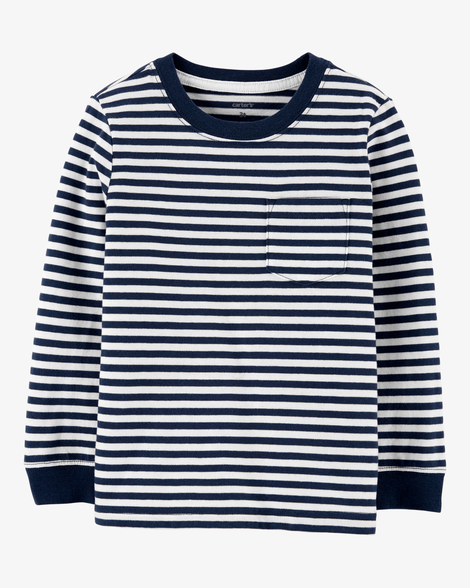 baby striped pocket jersey tee
