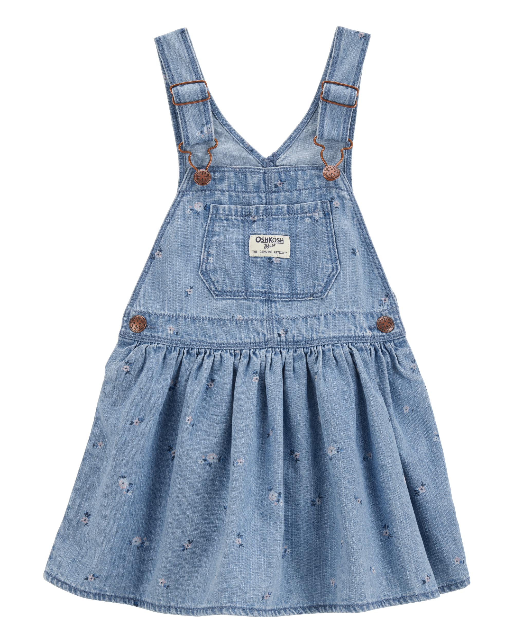 Baby Girl Floral Knit Jumper Dress - Blue