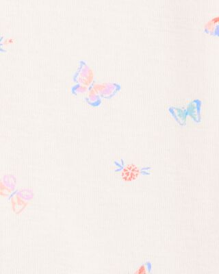 Product image 2 of Toddler 1-Piece Butterfly 100% Snug Fit Cotton Romper Pajamas - Ivory