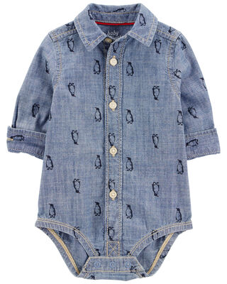 Baby Classic Button-Front Bodysuit - OshKosh | Carter