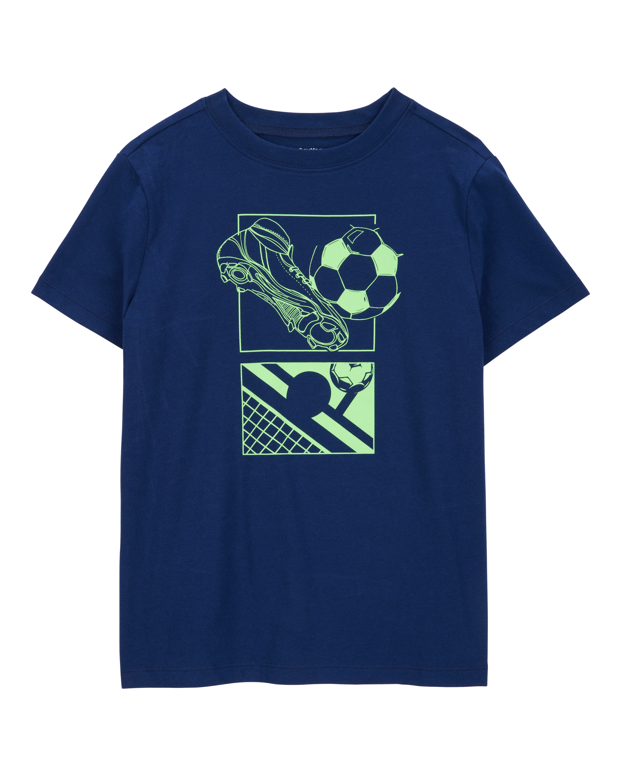 Kid Soccer Short-Sleeve Graphic Tee - Navy