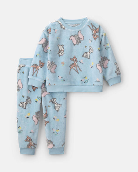toddler girl 2-piece disney© long-sleeve top & pant set - blue