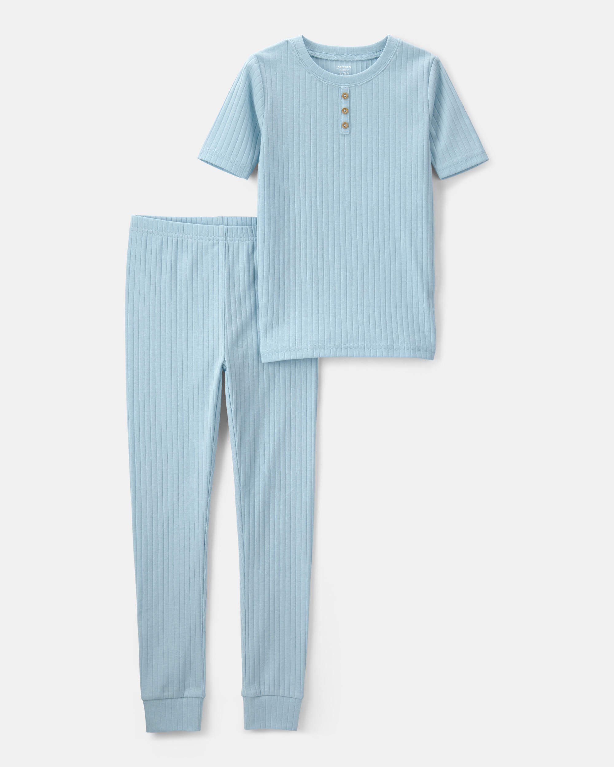 Carters boys rib snug fit 2-piece pajama set 10 Blue 19$