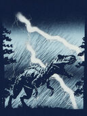 Blue - Kid T-Rex Graphic Tee, Selected
