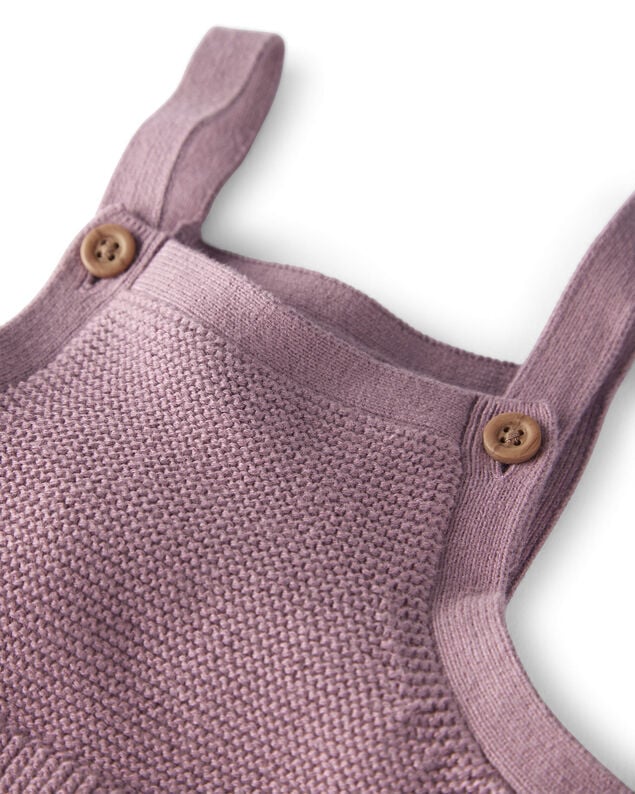 Product image 2 of Baby Girl Organic Cotton Sweater Knit Overalls