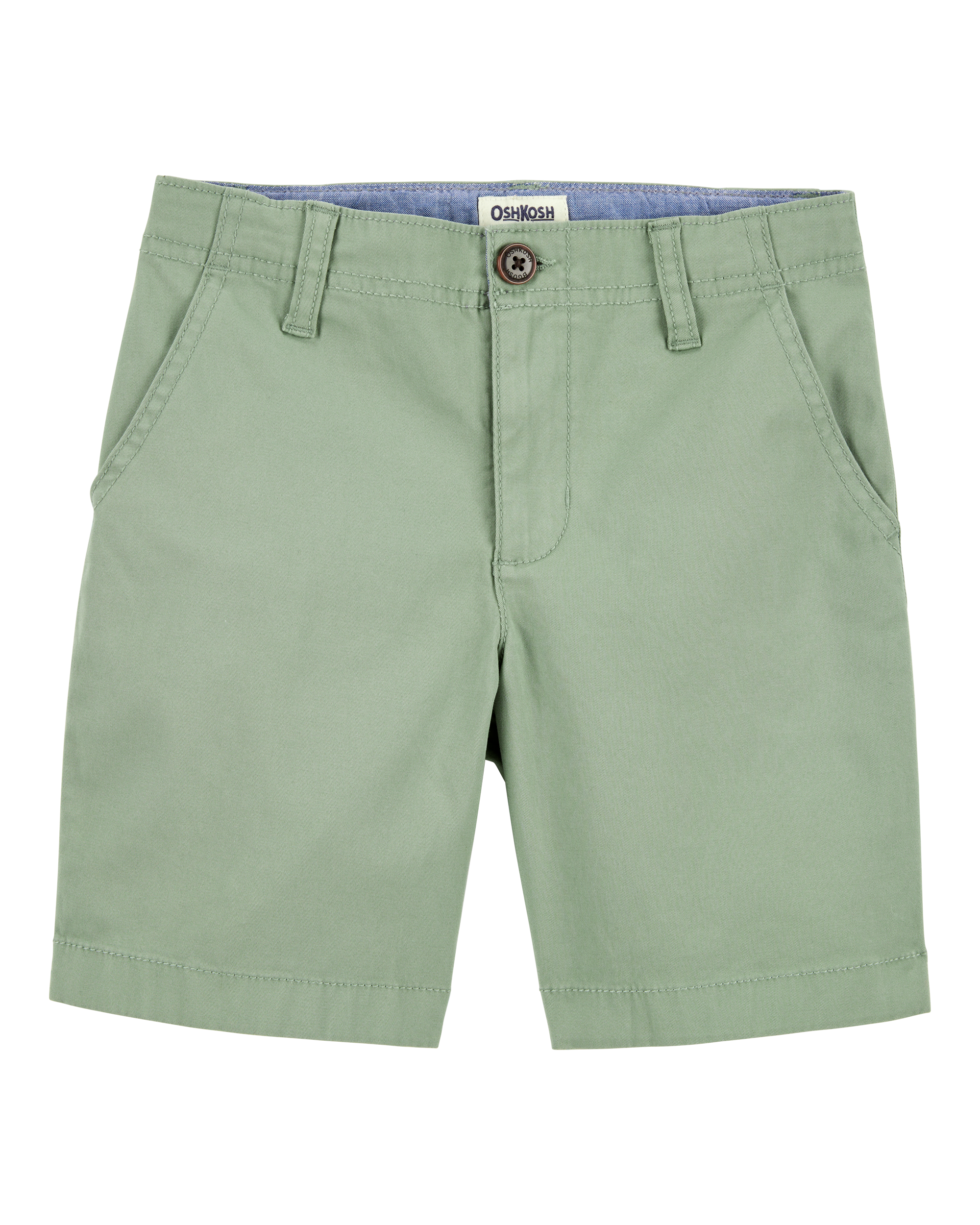 Boys Flat-Front Shorts - Green