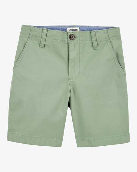 Boys Flat-Front Shorts - Green