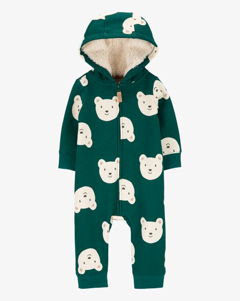  Product image 1 of Baby Bear Hooded Fleece Jumpsuit