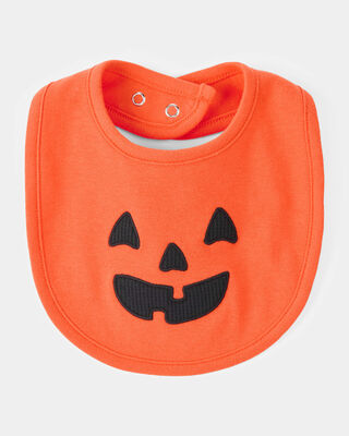 Product image 1 of Baby Halloween Jack-O-Lantern Pumpkin Bib - Orange