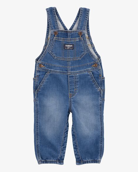  Product image 1 of Baby Knit-Like Denim Overalls - Medium Wash