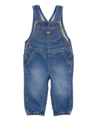 Baby Knit-Like Denim Overalls - Medium Wash
