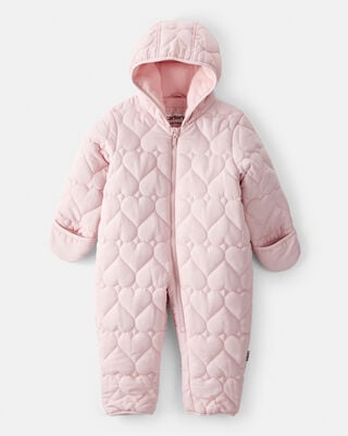 Baby Girl 1-Piece Snowsuit Made with Recycle Materials