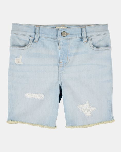 Kid Mid-Length Iconic Denim Short - Splash Wash