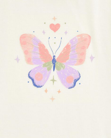  Product image 2 of Kid Butterfly Short-Sleeve Graphic Tee - White
