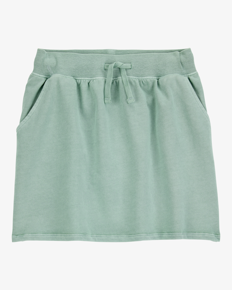Kid Active Drawstring French Terry Skort - Green