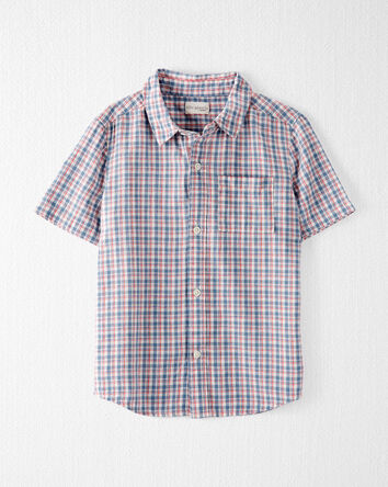 Kid LENZING™ ECOVERO™ Plaid Button-Front Shirt