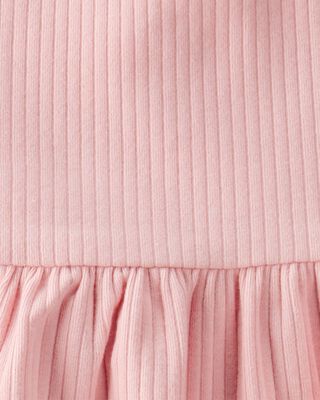 Product image 2 of Toddler 2-Piece Ribbed Tee & Pull-On Pant Set - Pink