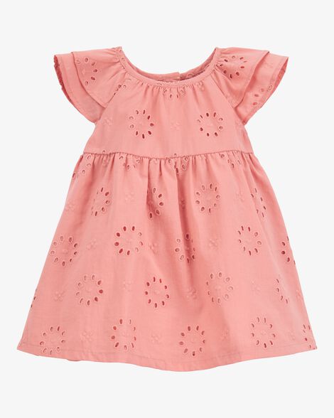  Product image 1 of Baby Eyelet Cotton Dress - Pink