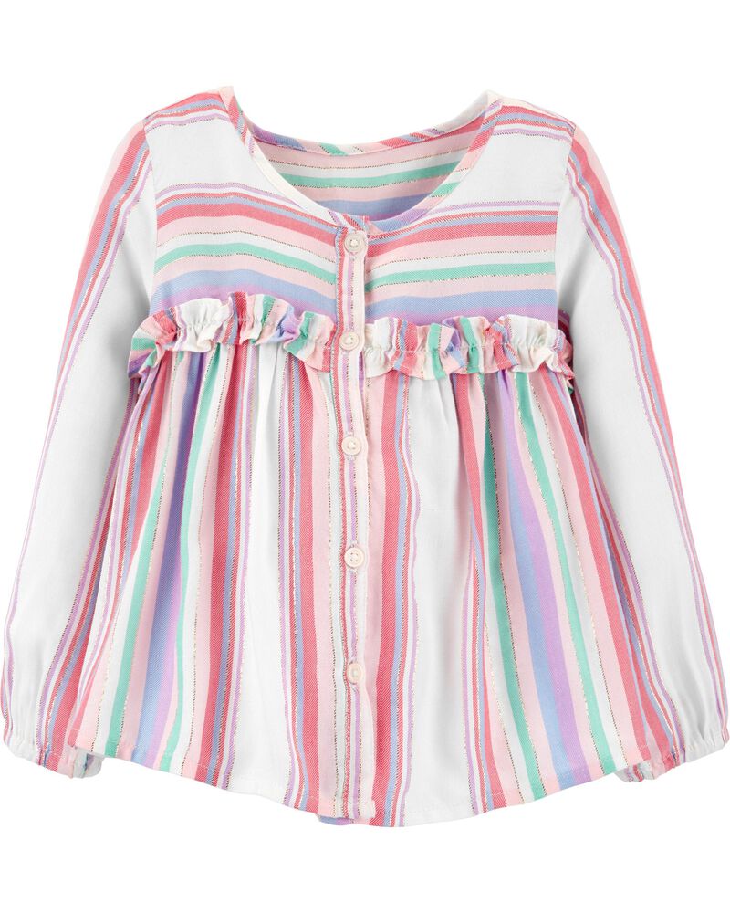 Rainbow Stripe Peasant Top Carters Com