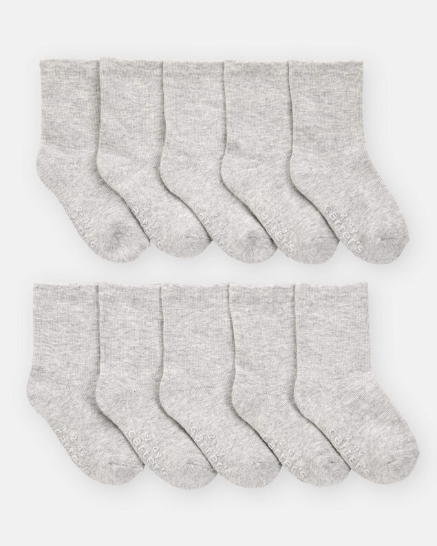 Product image 1 of Toddler 10-Pack Crew Socks - Grey